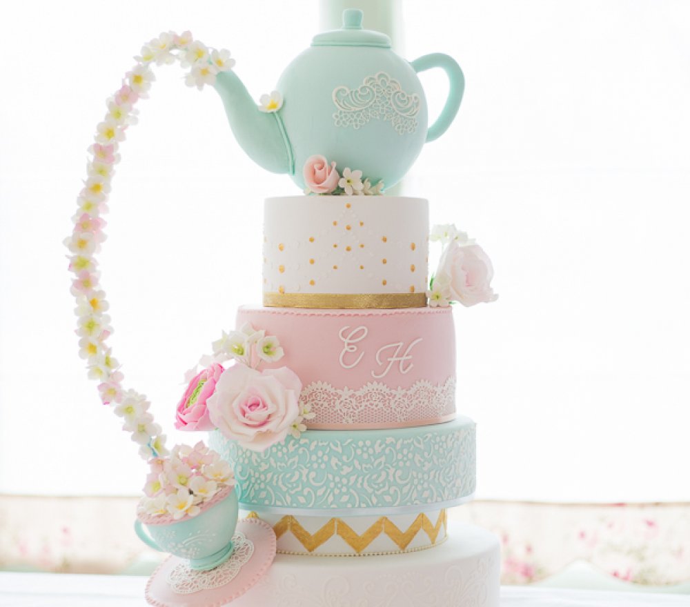 Wedding cake mariage tea time